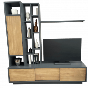 Compotion TV Ref Hache 220 avec bibliothèque Compotion TV Ref Hache 220 avec bibliothèque