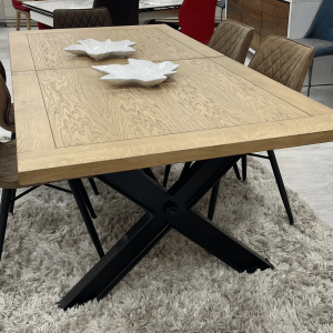 Table Ref Gas pied en X métal noir Table Ref Gas pied en X métal noir