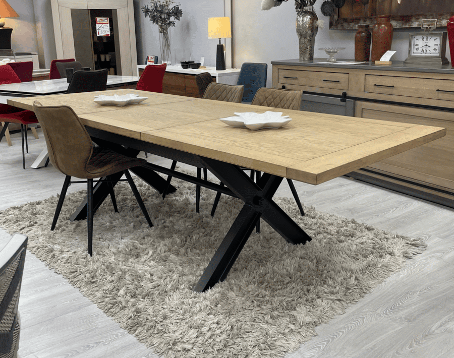 Table Ref Gas pied en X métal noir Table Ref Gas pied en X métal noir